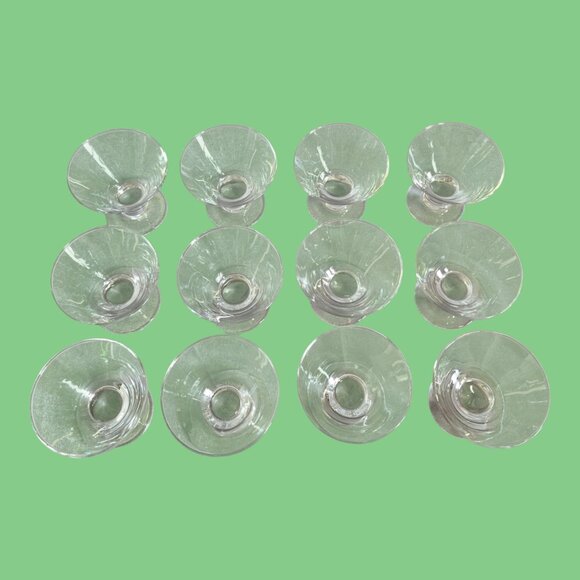 Pier 1 Imports Tasting Party Mini Coupes / Flares 12 pc Glass Dishes NO SPOONS - Picture 4 of 11